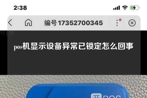 pos机显示设备异常已锁定怎么回事（pos机显示设备异常已锁定怎么回事啊）