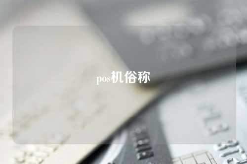 pos机俗称（pos机是）