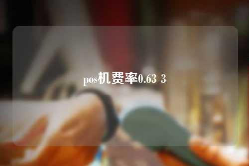 pos机费率0.63 3（pos机费率0.65刷10000怎么算）