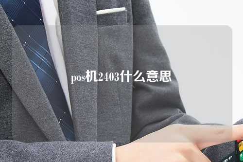 pos机2403什么意思（pos机显示2402什么意思）