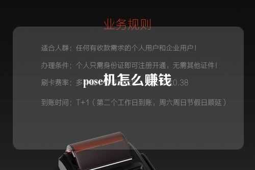 pose机怎么赚钱（做pose机能赚钱么）