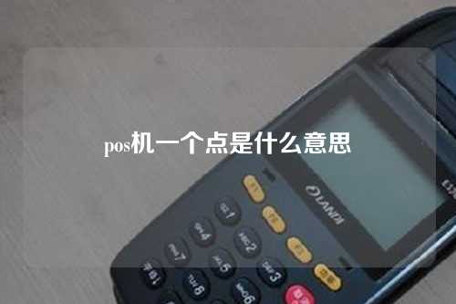 pos机一个点是什么意思（pos机一个点是什么意思啊）