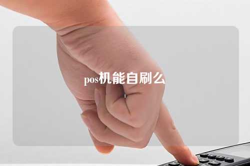 pos机能自刷么（pos机可以自己刷吗）