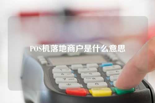 POS机落地商户是什么意思（pos机落地商户是什么意思啊）