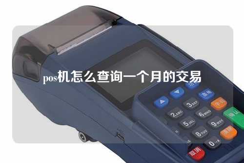 pos机怎么查询一个月的交易（pos机怎么查询一个月的交易记录）